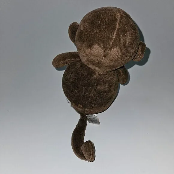 Carter's Monkey Plush Weighted Rattle Chime Wobble Blue Ears Yellow Stripes 2015
